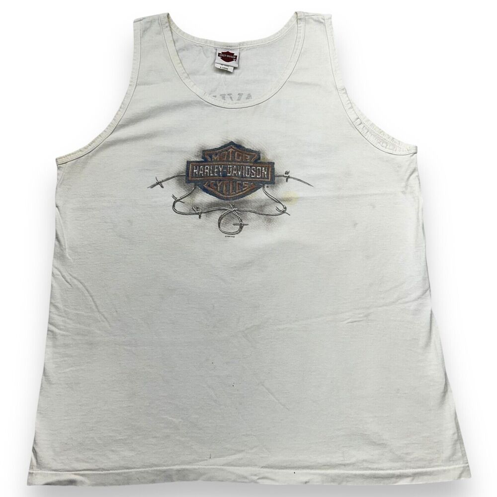Vintage Harley Davidson Made in the USA Sleeveless Tank Vacaville Print Men's XL